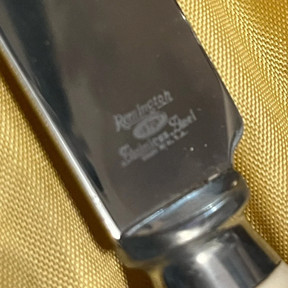 Vintage Remington Antler Handle Knife and Fork Set in Black and Gold Box - Picture 4 of 17